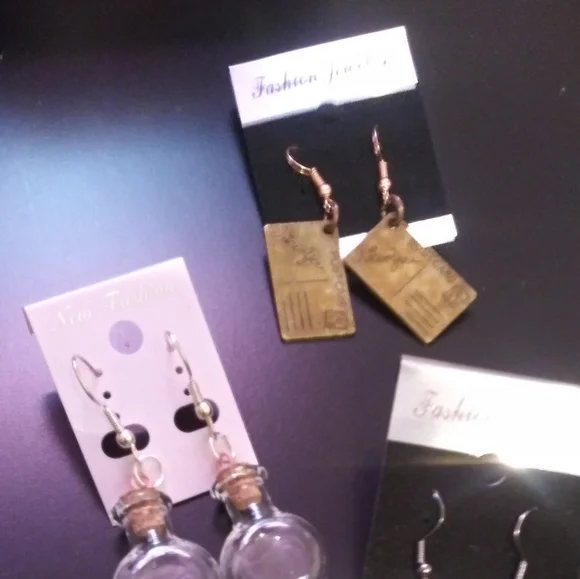 3 Pair Long Boho Style Earrings - Picture 3 of 3